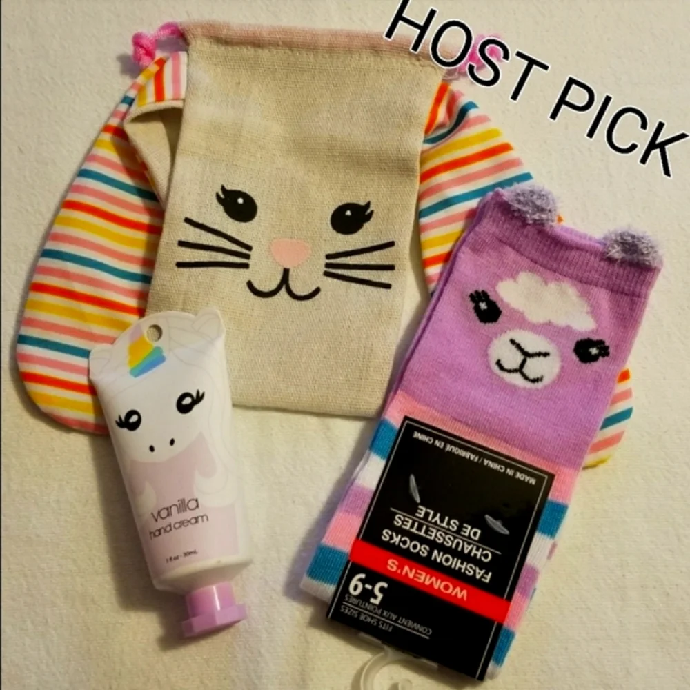 NEW Vanilla Lotion, Sock & Gift Bag Bundle